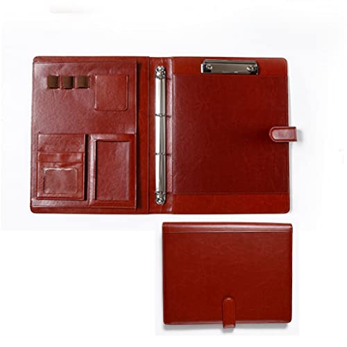 Zwischenablage-Ordner Ordner A4 Leder Konferenz Ordner Business Case Dokument Tasche Karte Halter for Business Schule Büro Konferenz(Brown,NO Computer) von RPXHZLKTM