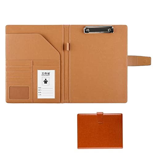 Zwischenablage-Ordner Ordner Binder Kunstleder Ordner for A4 Notebook Halter Business for Lebenslauf Legal Pad Interview(Brown,No calculator) von RPXHZLKTM