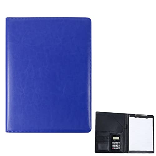 Zwischenablage-Ordner Ordner Business Case Organizer Tasche for Pad Notebook Lebenslauf Business Organizer Interview und Meeting(Blue,12digit calculator) von RPXHZLKTM