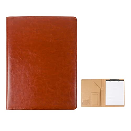 Zwischenablage-Ordner Ordner Business Case Organizer Tasche for Pad Notebook Lebenslauf Business Organizer Interview und Meeting(Brown,No calculator) von RPXHZLKTM