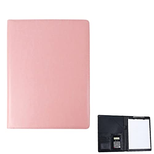Zwischenablage-Ordner Ordner Business Case Organizer Tasche for Pad Notebook Lebenslauf Business Organizer Interview und Meeting(Pink,12digit calculator) von RPXHZLKTM