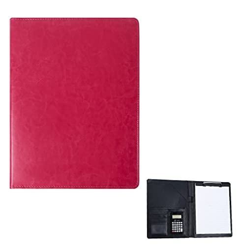 Zwischenablage-Ordner Ordner Business Case Organizer Tasche for Pad Notebook Lebenslauf Business Organizer Interview und Meeting(Red,12digit calculator) von RPXHZLKTM