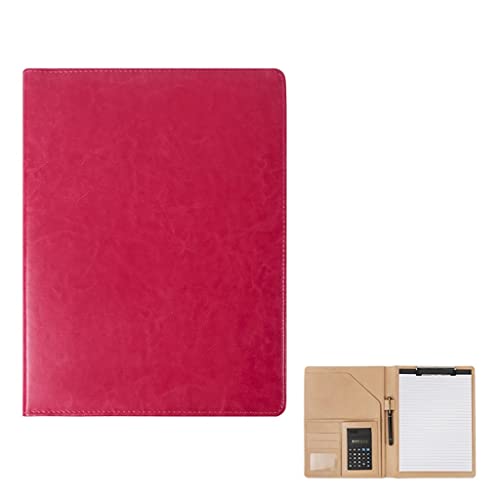 Zwischenablage-Ordner Ordner Business Case Organizer Tasche for Pad Notebook Lebenslauf Business Organizer Interview und Meeting(Red,8digit calculator) von RPXHZLKTM