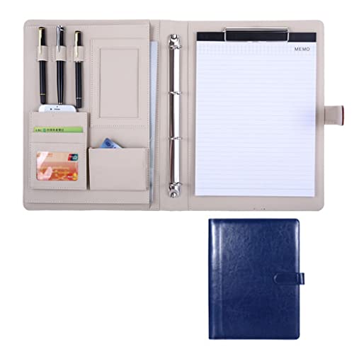 Zwischenablage-Ordner Ordner Professioneller Konferenz-Organizer Hülle Ringbuch Datei Lebenslauf Dokument Tasche(Blue,No calculator) von RPXHZLKTM