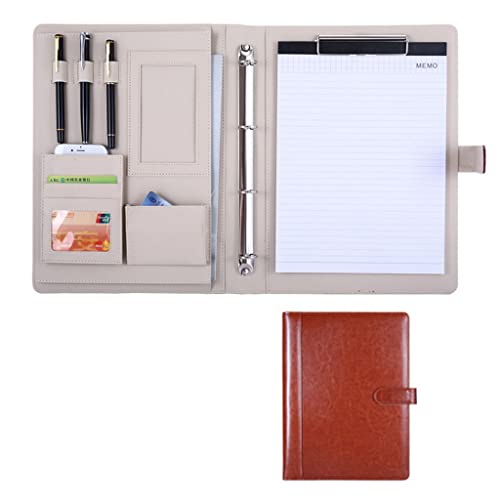 Zwischenablage-Ordner Ordner Professioneller Konferenz-Organizer Hülle Ringbuch Datei Lebenslauf Dokument Tasche(Brown,No calculator) von RPXHZLKTM