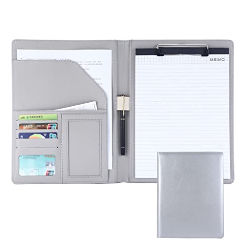Zwischenablage-Ordner Ordnerhülle for juristische Dokumente, Organizer mit Klemmbrett im Letter-/A4-Format, Hartfaserplatte for das Business School-Büro(Gray,No calculator) von RPXHZLKTM