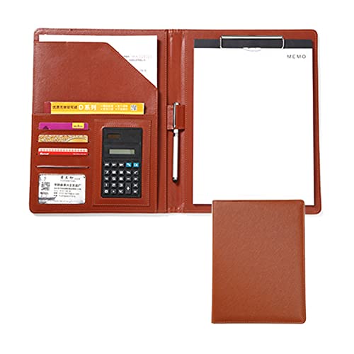 Zwischenablage-Ordner Organizer Notizblock Stift Dokument Taschen A4 Größe Mehrere Funktion Business Ordner(Brown) von RPXHZLKTM
