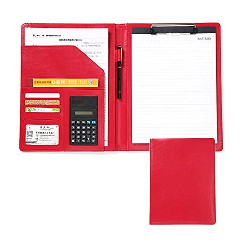Zwischenablage-Ordner Organizer Notizblock Stift Dokument Taschen A4 Größe Mehrere Funktion Business Ordner(Red) von RPXHZLKTM