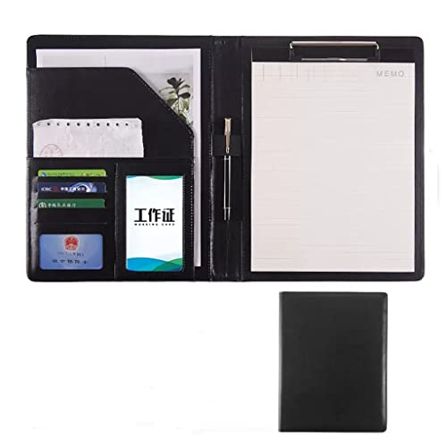 Zwischenablage-Ordner Präsentationsmappe A4, Dokumentenmappe, Sichtmappe, professionelle Konferenzmappe, Kunstleder(Black,No calculator) von RPXHZLKTM