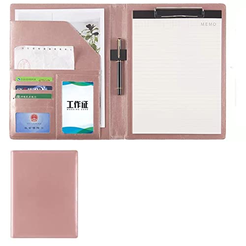 Zwischenablage-Ordner Präsentationsmappe A4, Dokumentenmappe, Sichtmappe, professionelle Konferenzmappe, Kunstleder(Pink,No calculator) von RPXHZLKTM