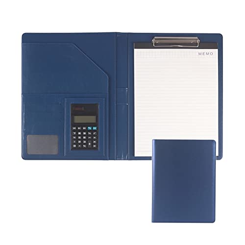 Zwischenablage-Ordner Smart Business A4 Fall Dokument Veranstalter Handliche Taschen Konferenz Auftragnehmer Executive Ordner Kunstleder(Blu,8digit calculator) von RPXHZLKTM