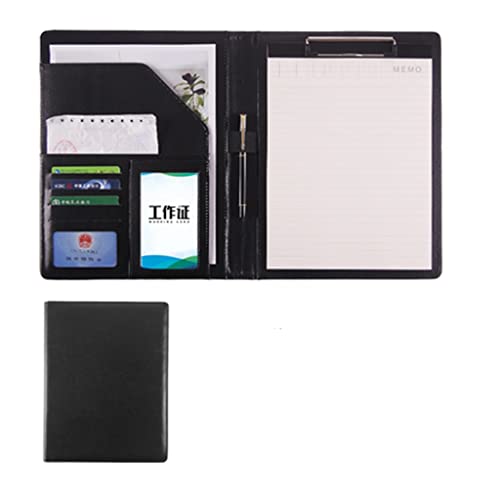 Zwischenablage-Ordner Zwischenablage Ordner A4 Leder Konferenz Notizblock Veranstalter Karte Halter for Business Schule Büro Konferenz(Black,No calculator) von RPXHZLKTM