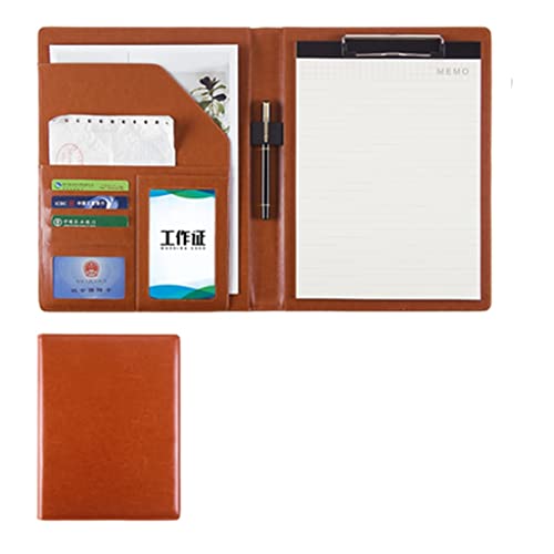 Zwischenablage-Ordner Zwischenablage Ordner A4 Leder Konferenz Notizblock Veranstalter Karte Halter for Business Schule Büro Konferenz(Brown,No calculator) von RPXHZLKTM