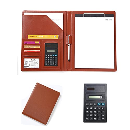 Zwischenablage-Ordner mit Aufbewahrungsdokument Stifthalter Schreibblock Organizer Clip Board Kunstleder Ordner(Brown) von RPXHZLKTM