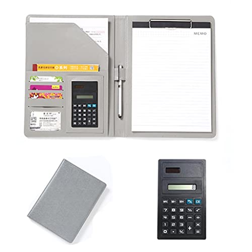 Zwischenablage-Ordner mit Aufbewahrungsdokument Stifthalter Schreibblock Organizer Clip Board Kunstleder Ordner(Gray) von RPXHZLKTM