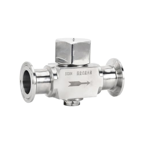 RRBXXUYN 1.5" Tri Clamp OD 19mm Steam Trap SS304 Stainless Steel Thickened High Temperature Resistant Steam von RRBXXUYN