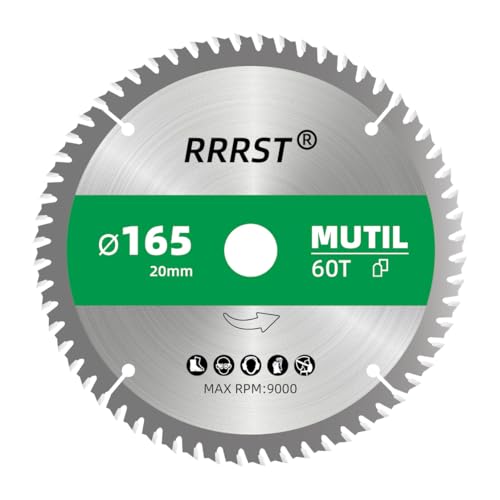 RRRST Sägeblatt Kreissägeblatt 165 x 20 mm, 60 Zähne - Multi Material Feinschnitt - für Aluminium, Kupfer, NE-Metalle, Holz, Sperrholz, Fußleisten, Laminat uvm RRRST Sägeblatt Kreissägeblatt 165 x 20 mm, 60 Zähne - Multi Material Feinschnitt - für Aluminium, Kupfer, NE-Metalle, Holz, Sperrholz, Fußleisten, Laminat uvm von RRRST