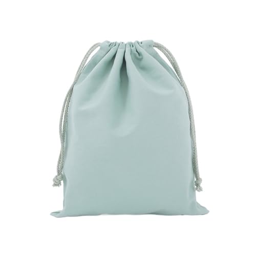 Baumwollbeutel Mit Kordelzug 3 stücke Baumwolle Kordelzug Lagerung Tasche Leinwand Taschen for Süßigkeiten Geschenk Paket Beutel Wiederverwendbare Hause Kleinigkeiten Organisieren Säcke(Light green,7x von RRYPBOVG