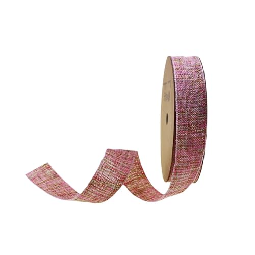 Geschenkbänder 1'' 25mm 100Yards Band Farbiges Baumwollflachsband for Haarschleife DIY Zubehör Blumenstrauß Verpackung Schleife Handwerk(Color3) von RRYPBOVG