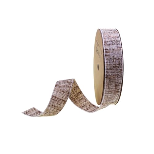 Geschenkbänder 1'' 25mm 100Yards Band Farbiges Baumwollflachsband for Haarschleife DIY Zubehör Blumenstrauß Verpackung Schleife Handwerk(Color4) von RRYPBOVG