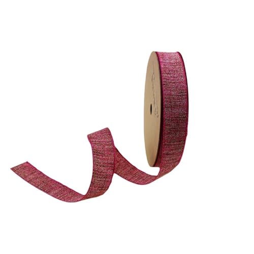 Geschenkbänder 1'' 25mm 100Yards Band Farbiges Baumwollflachsband for Haarschleife DIY Zubehör Blumenstrauß Verpackung Schleife Handwerk(Color5) von RRYPBOVG
