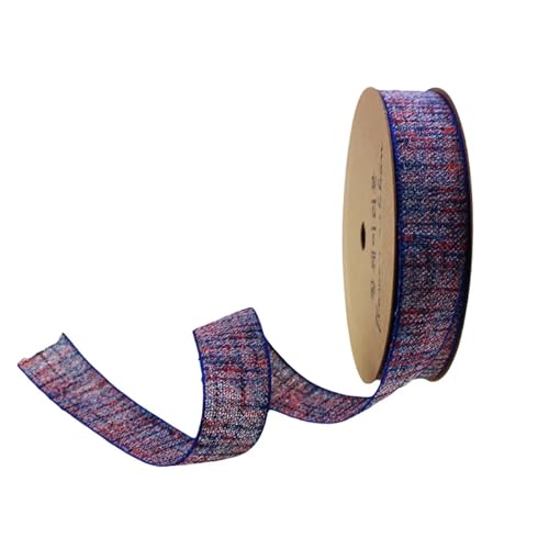 Geschenkbänder 1'' 25mm 100Yards Band Farbiges Baumwollflachsband for Haarschleife DIY Zubehör Blumenstrauß Verpackung Schleife Handwerk(Color6) von RRYPBOVG