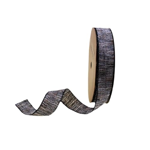 Geschenkbänder 1'' 25mm 100Yards Band Farbiges Baumwollflachsband for Haarschleife DIY Zubehör Blumenstrauß Verpackung Schleife Handwerk(Color7) von RRYPBOVG