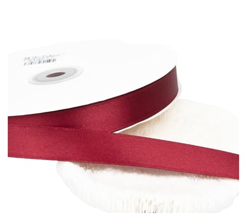 Geschenkbänder 100 Yards/Rolle weinrote Bänder for Basteln Schleife Knoten Rose Blume DIY handgemachte Verpackung Weihnachten Hochzeit Dekoration Band(1.5cm) von RRYPBOVG
