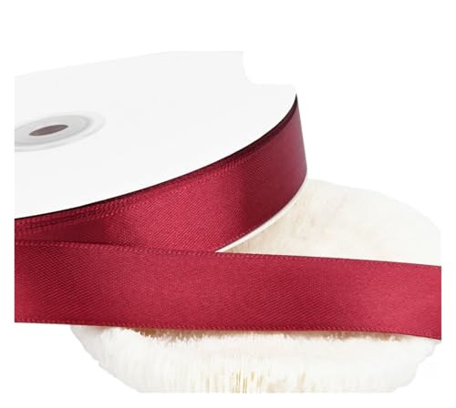 Geschenkbänder 100 Yards/Rolle weinrote Bänder for Basteln Schleife Knoten Rose Blume DIY handgemachte Verpackung Weihnachten Hochzeit Dekoration Band(2cm) von RRYPBOVG