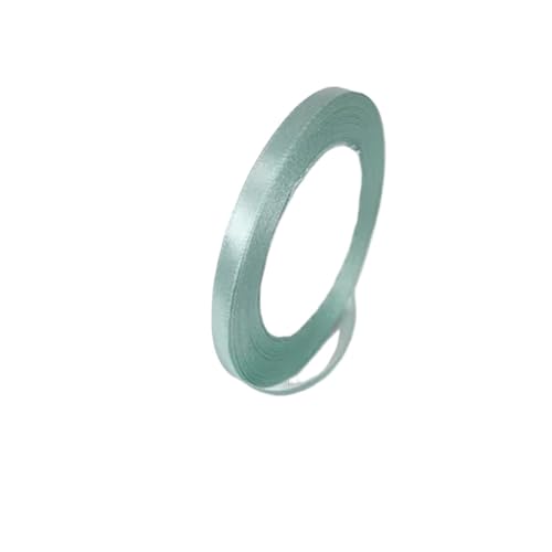 Geschenkbänder 100 Yards 6 mm Seidensatinbänder for Basteln, Schleifen, handgefertigte Wickelpartys, Weihnachten, Hochzeit, dekorative künstliche Accessoires(Sliver green) von RRYPBOVG