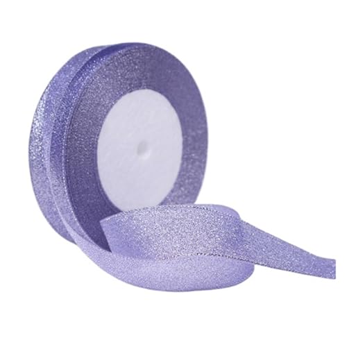 Geschenkbänder 100yard 25MM Glitter Farbe Band Weihnachten Hochzeit Decor Kuchen Candy Box Verpackung Wrap Materialien DIY Zubehör(Light Purple) von RRYPBOVG