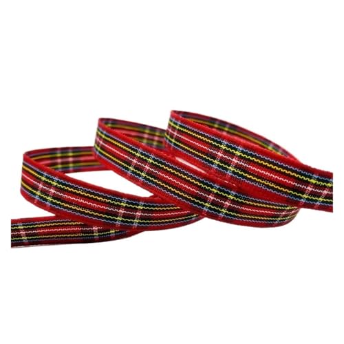 Geschenkbänder 15 yards/Lot 10mm Plaid Band Weihnachten Dekor Band for Handgemachte Design Weihnachten Dekoration DIY Verpackung(Color8) von RRYPBOVG
