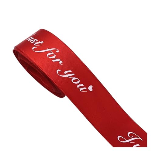 Geschenkbänder 20 Yards 20 mm „Just For You“ bedrucktes Polyesterband mit Buchstabendruck for DIY-Verpackung, Hochzeit, Weihnachten, Schleifenbänder(Color4) von RRYPBOVG