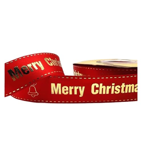 Geschenkbänder 20 Yards 25 mm Weihnachtsband, bedrucktes Weihnachts-Polyesterband for handgefertigtes Design, Weihnachtsdekoration, DIY-Verpackung(Color 21) von RRYPBOVG