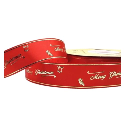 Geschenkbänder 20 Yards 25 mm Weihnachtsband, bedrucktes Weihnachts-Polyesterband for handgefertigtes Design, Weihnachtsdekoration, DIY-Verpackung(Color23) von RRYPBOVG