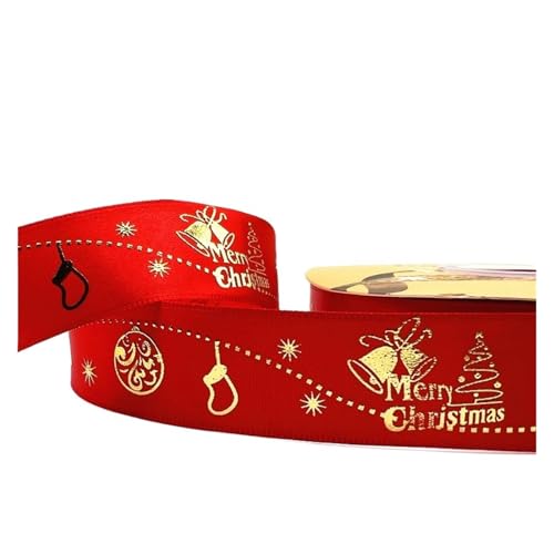 Geschenkbänder 20 Yards 25 mm Weihnachtsband, bedrucktes Weihnachts-Polyesterband for handgefertigtes Design, Weihnachtsdekoration, DIY-Verpackung(Color33) von RRYPBOVG