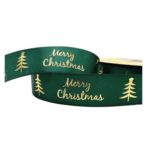 Geschenkbänder 20 Yards 25 mm Weihnachtsband, bedrucktes Weihnachts-Polyesterband for handgefertigtes Design, Weihnachtsdekoration, DIY-Verpackung(Color6) von RRYPBOVG