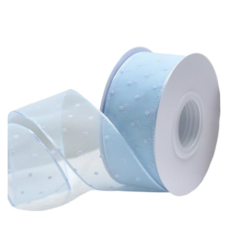 Geschenkbänder 20 Yards 4CM Polka Dots DlY Schleife Box Verpackung Band Material Hochzeit Party Backen Kuchen Blume Verpackung Band(Blue) von RRYPBOVG