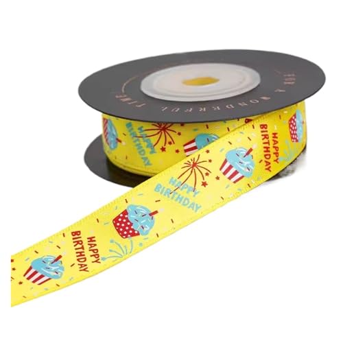 Geschenkbänder 20 mm, 9 m, farbiges Cartoon-Kuchen-Baumwollband, Geschenkband, Party-Dekoration, DIY-Verpackungsband(Color 4) von RRYPBOVG