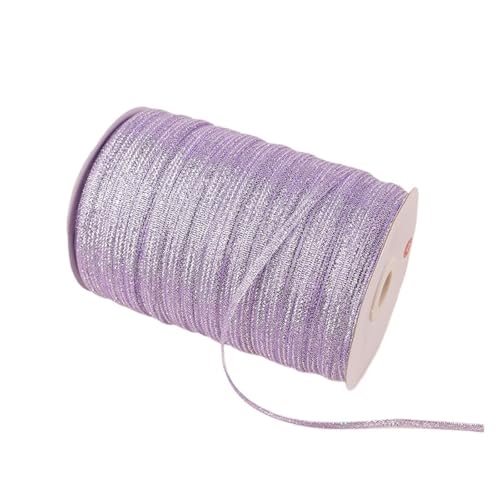Geschenkbänder 50 Meter 3,0 mm Gold Silber Glitzer Seidensatinband Party Zuhause Hochzeit Dekoration Verpackung Weihnachten Halloween DIY Material(Purple) von RRYPBOVG