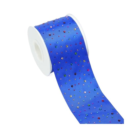 Geschenkbänder 75 mm 5 Yards Rainbow Stick Drill Ripsband Strassbänder Hochzeitszubehör DIY Material Verpackungszubehör(Color4) von RRYPBOVG