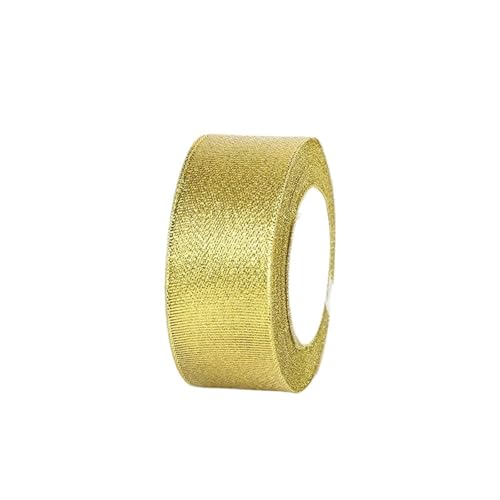 Geschenkbänder 88 Meter Silber Gold Glitzer Seidensatinband DIY Festival Party Zuhause Hochzeit Dekoration Kuchenverpackung(Gold,4cm) von RRYPBOVG