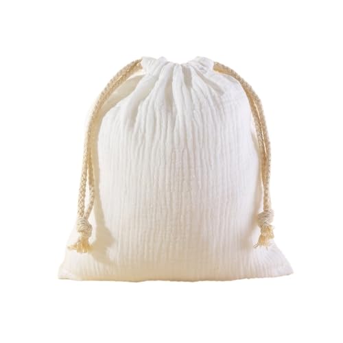RRYPBOVG Baumwollbeutel Mit Kordelzug 6 Stück Baumwoll-Musselin-Hängetasche, Handtuchbeutel, Kordelzug, große Windel-Aufbewahrungstasche(Color-10) von RRYPBOVG