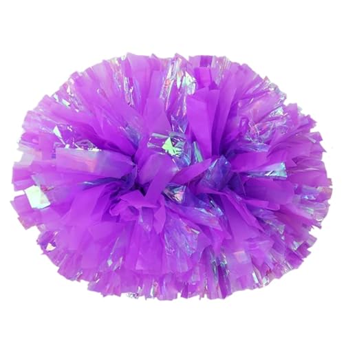 RRYPBOVG Cheerleader Pompons 10 stück Regenbogen Kunststoff Cheerleader Pom Ppom Mädchen Cheer Tanken Requisiten Cheerleading Pompon Pompons Baton Hhandle NonFading(Light Purple) von RRYPBOVG