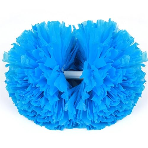 RRYPBOVG Cheerleader Pompons 2 PC Cheerleading Pom Poms Regenbogen Streamer Pompons Dance Party Fußball Club Decor Hand Blume Aerobic Cheer Ball(Blue) von RRYPBOVG