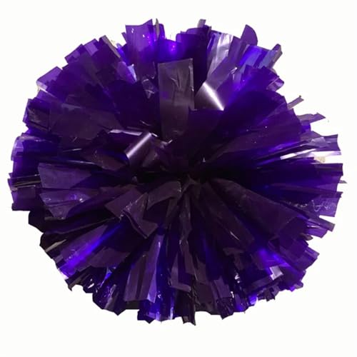 RRYPBOVG Cheerleader Pompons 2 Stück Sport-Cheerleading-Pompons, 32 cm, Schlagstockgriff, Cheerleader-Pompon(Purple) von RRYPBOVG