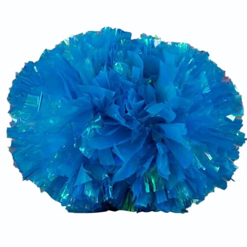 RRYPBOVG Cheerleader Pompons 2 stück Kunststoff Cheerleader Pom Ppom Mädchen Cheer Tanken Requisiten Cheerleading Pompon Pompons Griff(Blue) von RRYPBOVG