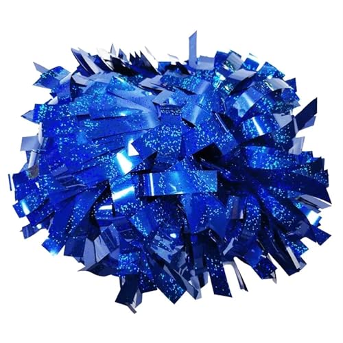 RRYPBOVG Cheerleader Pompons 2 stücke Cheerleader Pompom Cheerleader Baton Griff Pom Pom Große Hand Dance Pompoms(Dark Blue) von RRYPBOVG