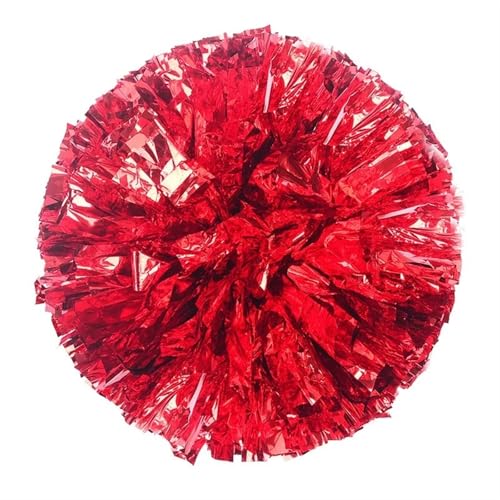 RRYPBOVG Cheerleader Pompons 2 stücke Cheerleading Pom Poms Hand Finger Cheer Balls Dance Pompoms Zubehör for Frauen Mädchen(Red) von RRYPBOVG