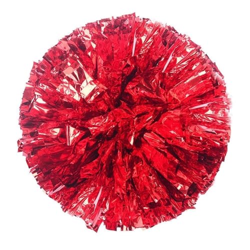 RRYPBOVG Cheerleader Pompons 2 stücke Wettbewerb Blume Doppel Loch Griff Cheerleader Pom Poms Cheerleading Jubeln Ball Dance Party Dekorateur Club Sport Liefert(Red) von RRYPBOVG